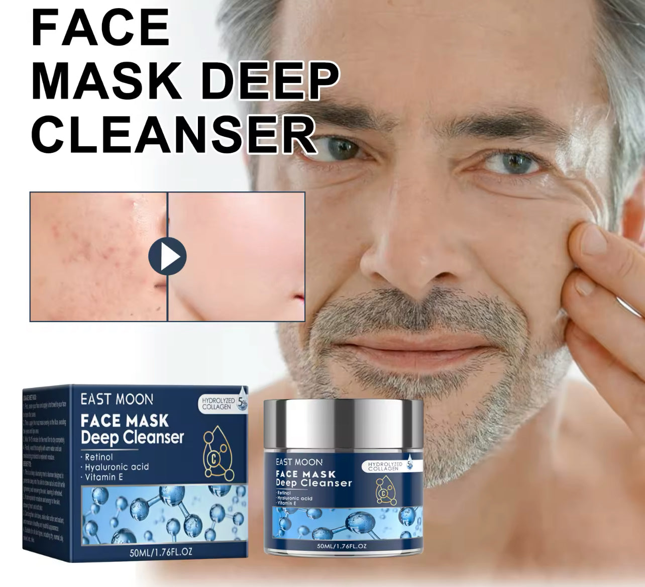 Men’s Skincare & Hair Care Kit Anti-Wrinkle & Strengthening