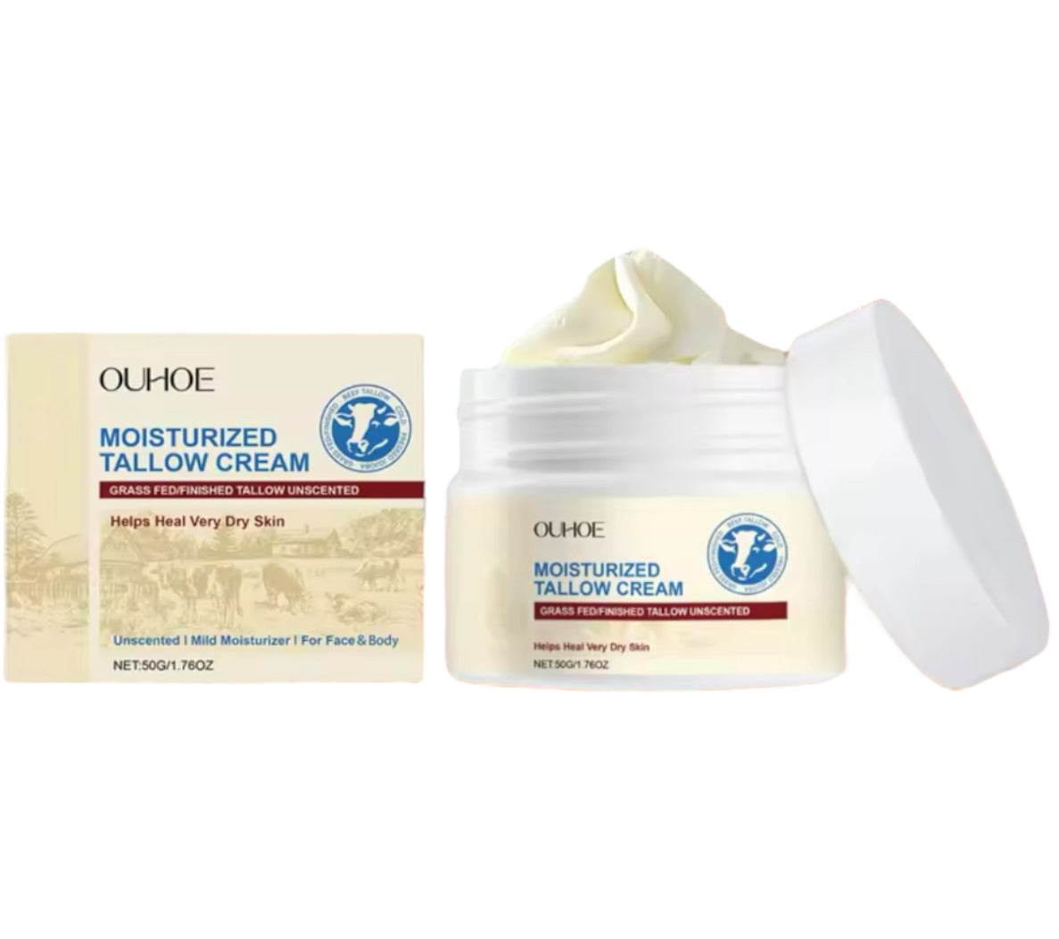Tallow Moisturizing Cream Deep Hydration & Skin Barrier Repair