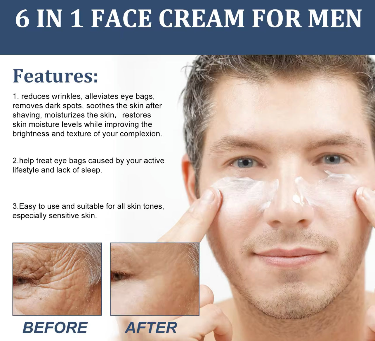 Men’s Skincare & Hair Care Kit Anti-Wrinkle & Strengthening