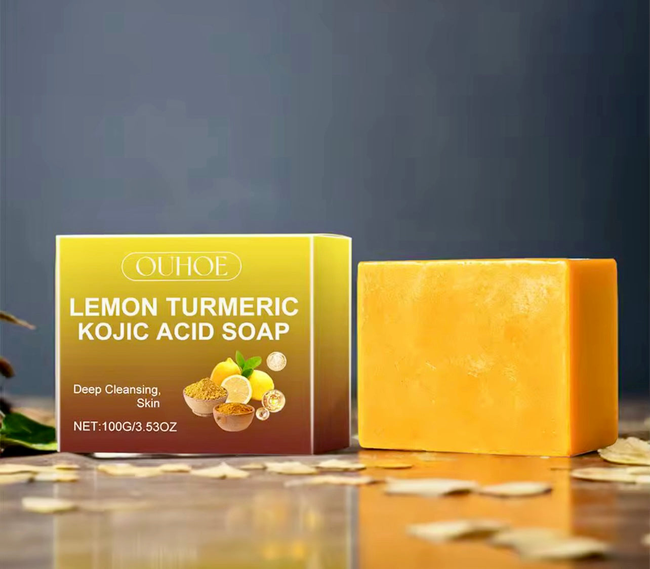 Lemon Turmeric Kojic Acid Soap Deep Cleansing & Moisturizing