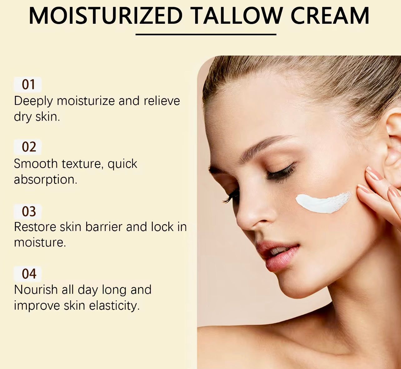 Tallow Moisturizing Cream Deep Hydration & Skin Barrier Repair