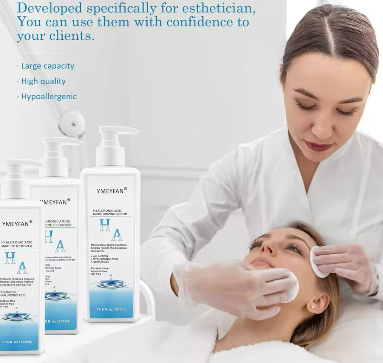 5-in-1 Hyaluronic Acid Skincare Set Professional Spa & Home Use