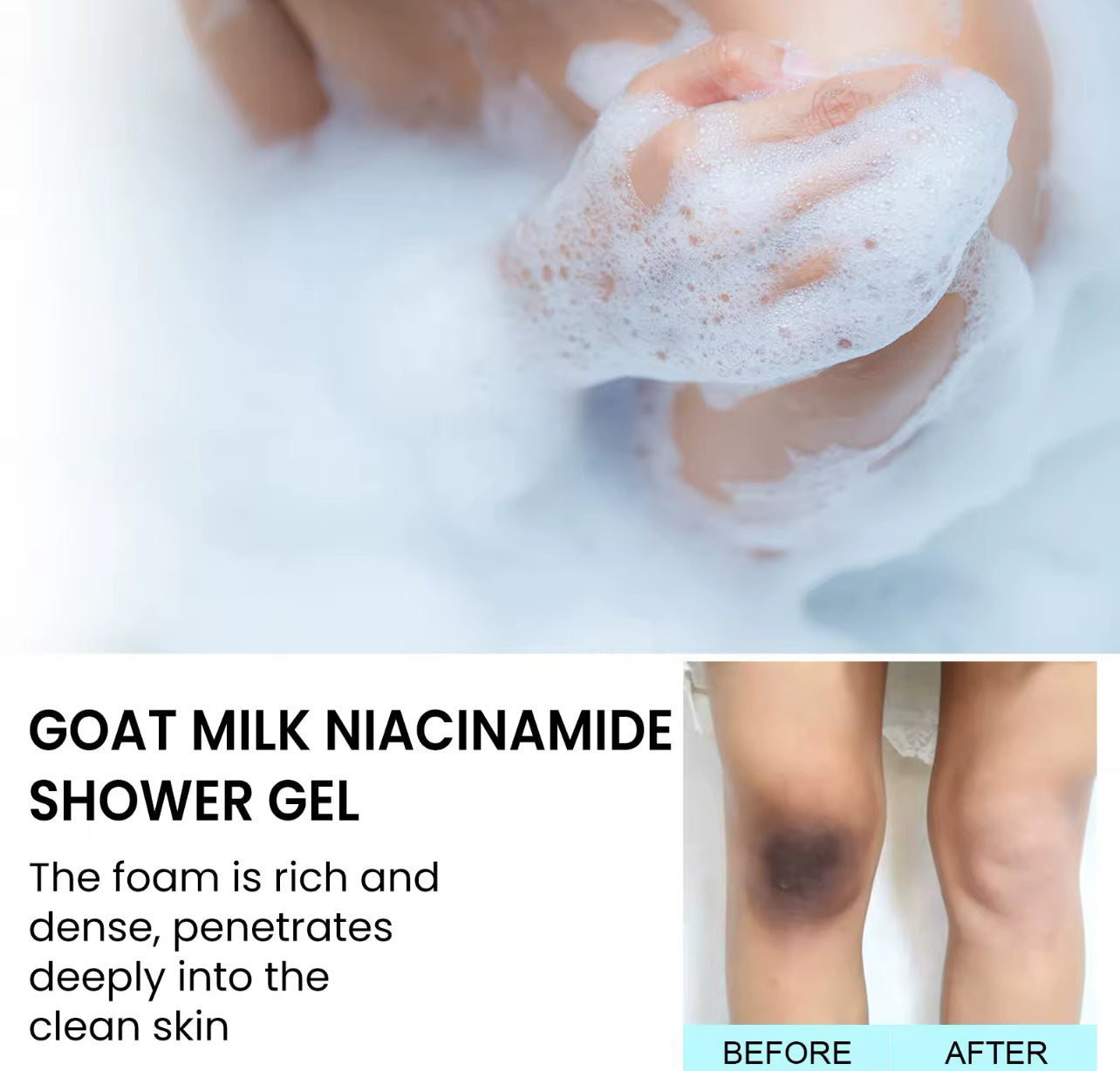 Goat Milk & Niacinamide Shower Gel Brightening & Moisturizing Body Wash