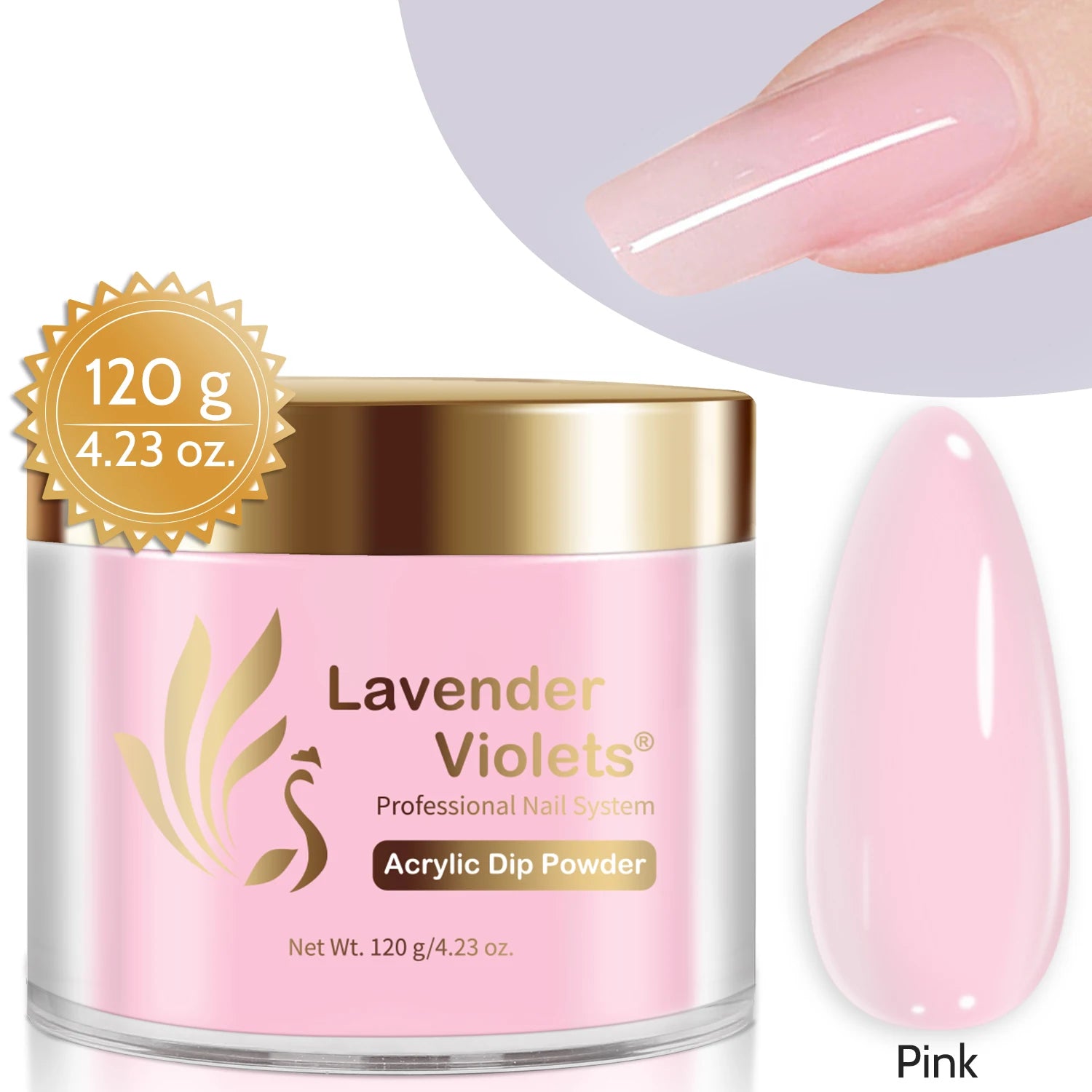 4.23oz/120g Translucent Pink Acrylic & Dip Powder 2-in-1 – For Nail Extension, Carving & Salon Manicure Decoration
