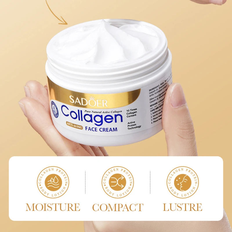 Collagen Firming Face Cream – Moisturizing & Hydrating Skincare Facial Cream for Beauty & Skin Care