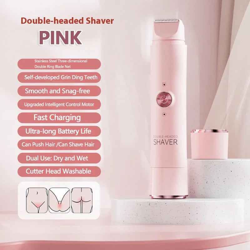 Double-Head Electric Epilator – Rechargeable Painless Hair Remover for Women