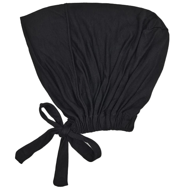 Modal Muslim Turban Hat Inner Hijab Cap with Rope – Islamic Underscarf Bonnet Headwrap Turbante Mujer