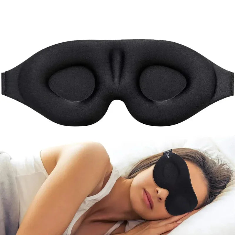 3D Contoured Eye Mask for Sleeping – Concave Molded Night Blindfold, Light Blocking Sleep Mask for Women & Men, Cute Comfort Design