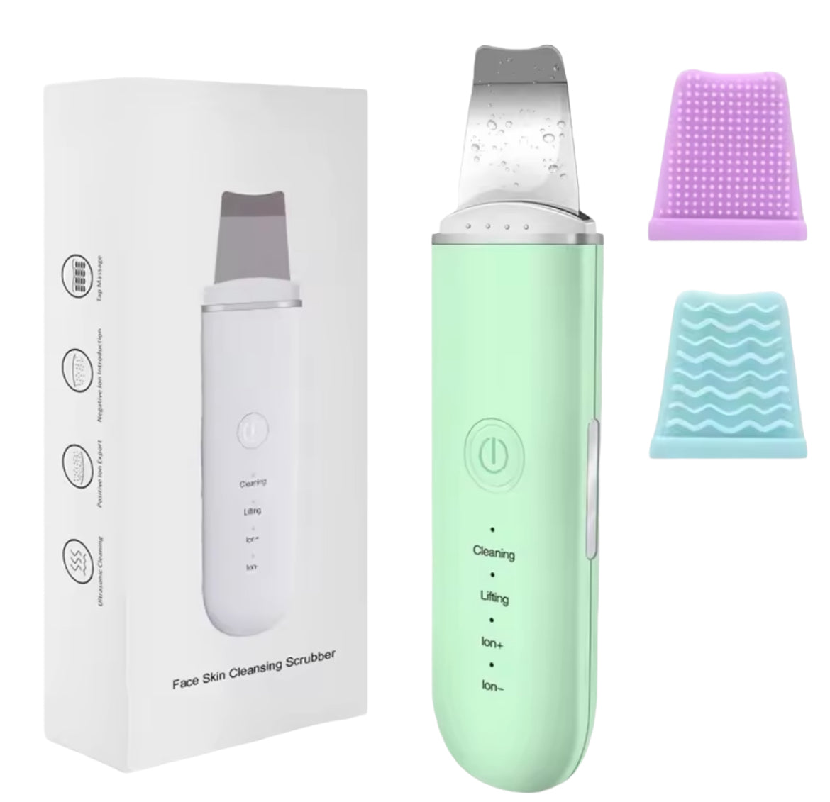 Ultrasonic Skin Scrubber Vibration Face Spatula & Blackhead Remover