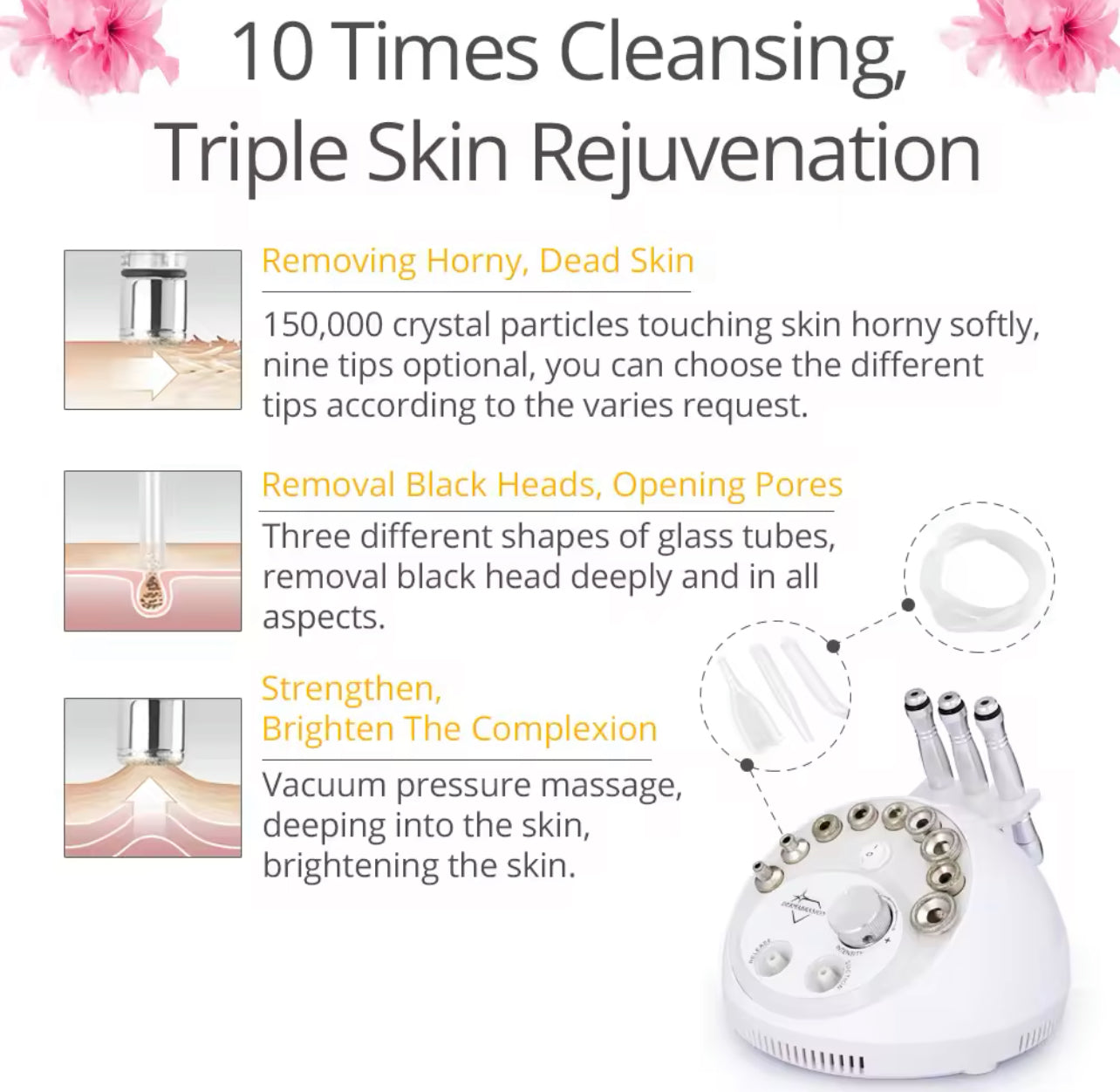 Professional Diamond Microdermabrasion Machine Exfoliation & Blackhead Removal System