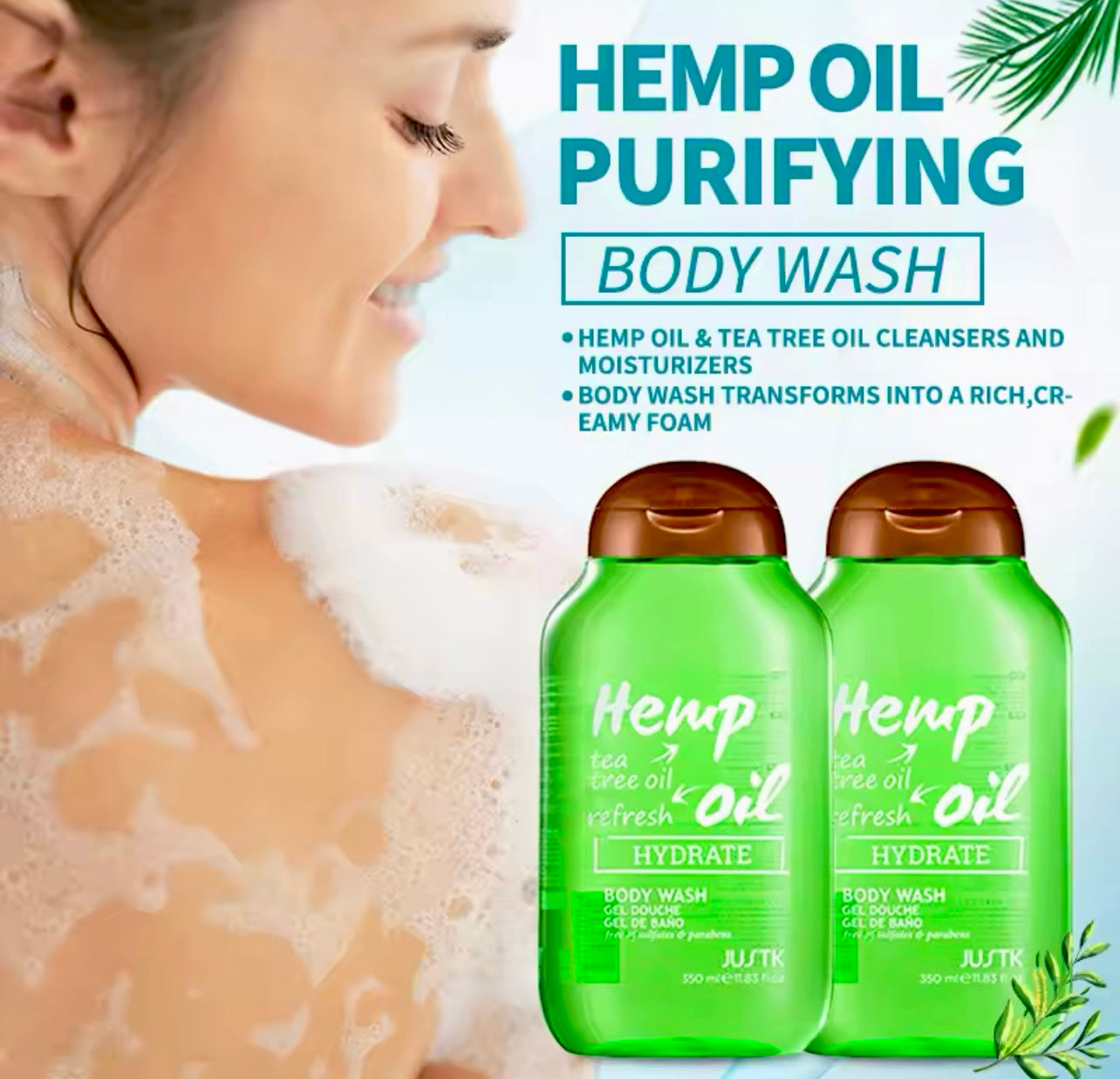 3-Pack Argan Oil Shampoo, Conditioner & Tea Tree Body Wash Set