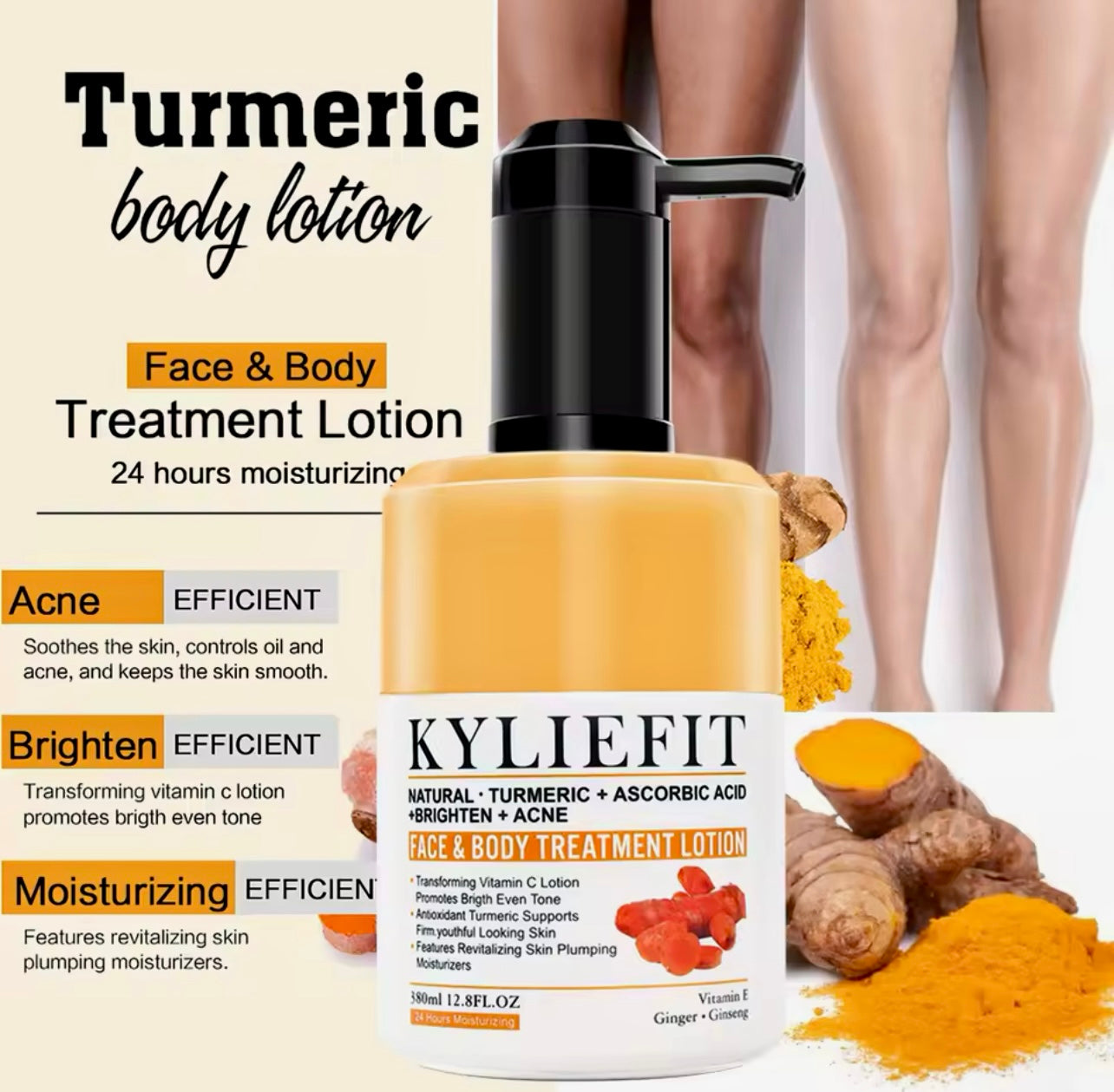 Organic Turmeric Skin Care Set Acne Control & Brightening