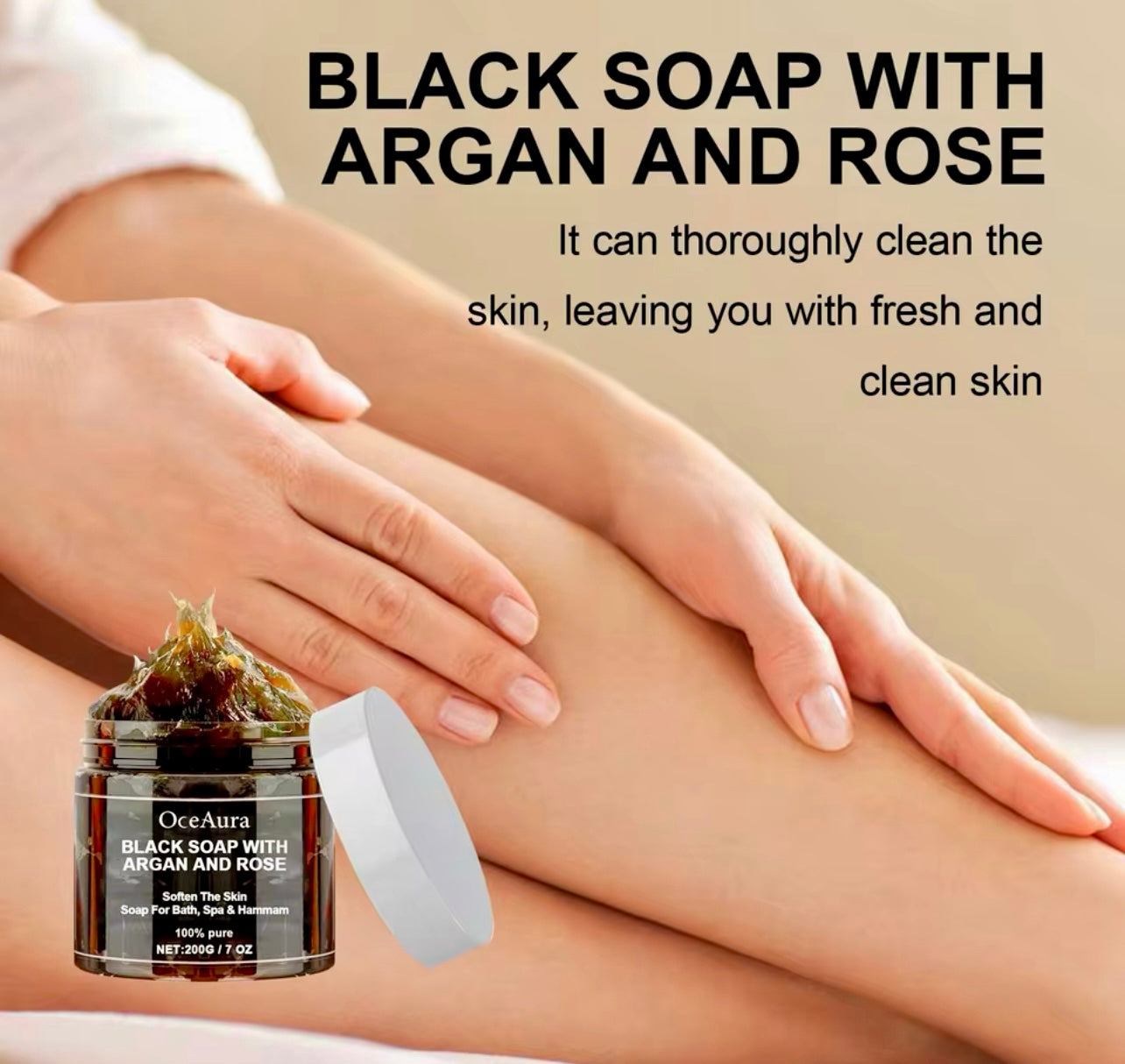 Black Cleansing Soap Deep Exfoliating & Brightening Body Scrub