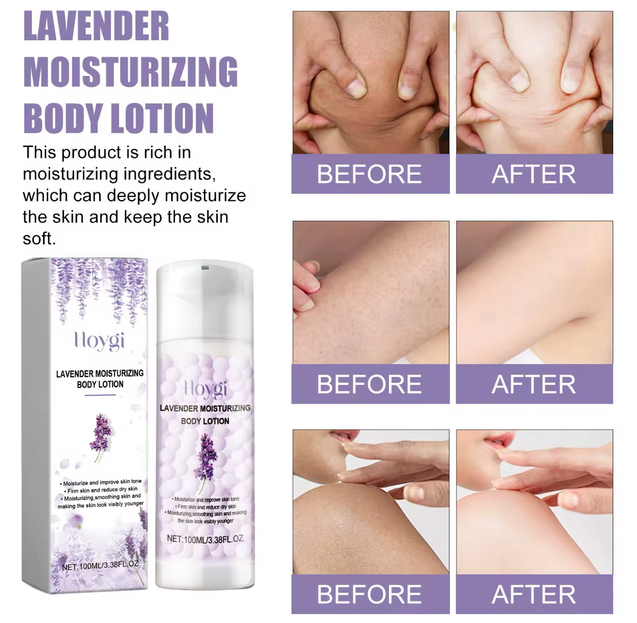 Lavender Skincare Cream Lightening & Moisturizing Body Serum