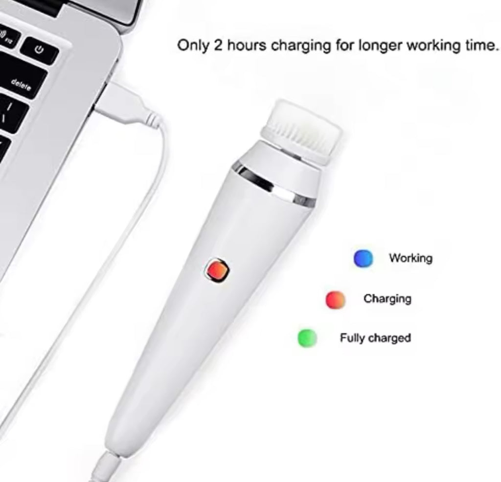 4-in-1 Rechargeable Facial Cleansing Brush Waterproof Deep Clean & Exfoliation Tool