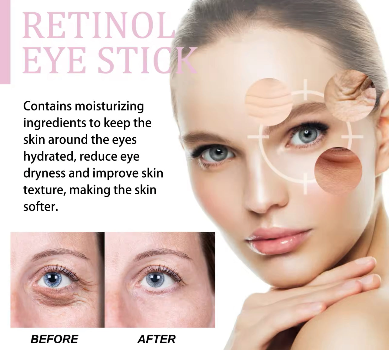 Retinol Eye Cream Stick Dark Circle & Fine Line Reducer