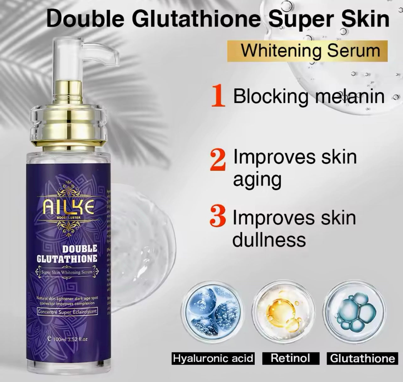 Hydrating & Brightening Serum Collagen & Glutathione Formula