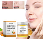 Turmeric Exfoliating Pads 55PCS with Kojic Acid for Oil Control & Dead Skin Removal