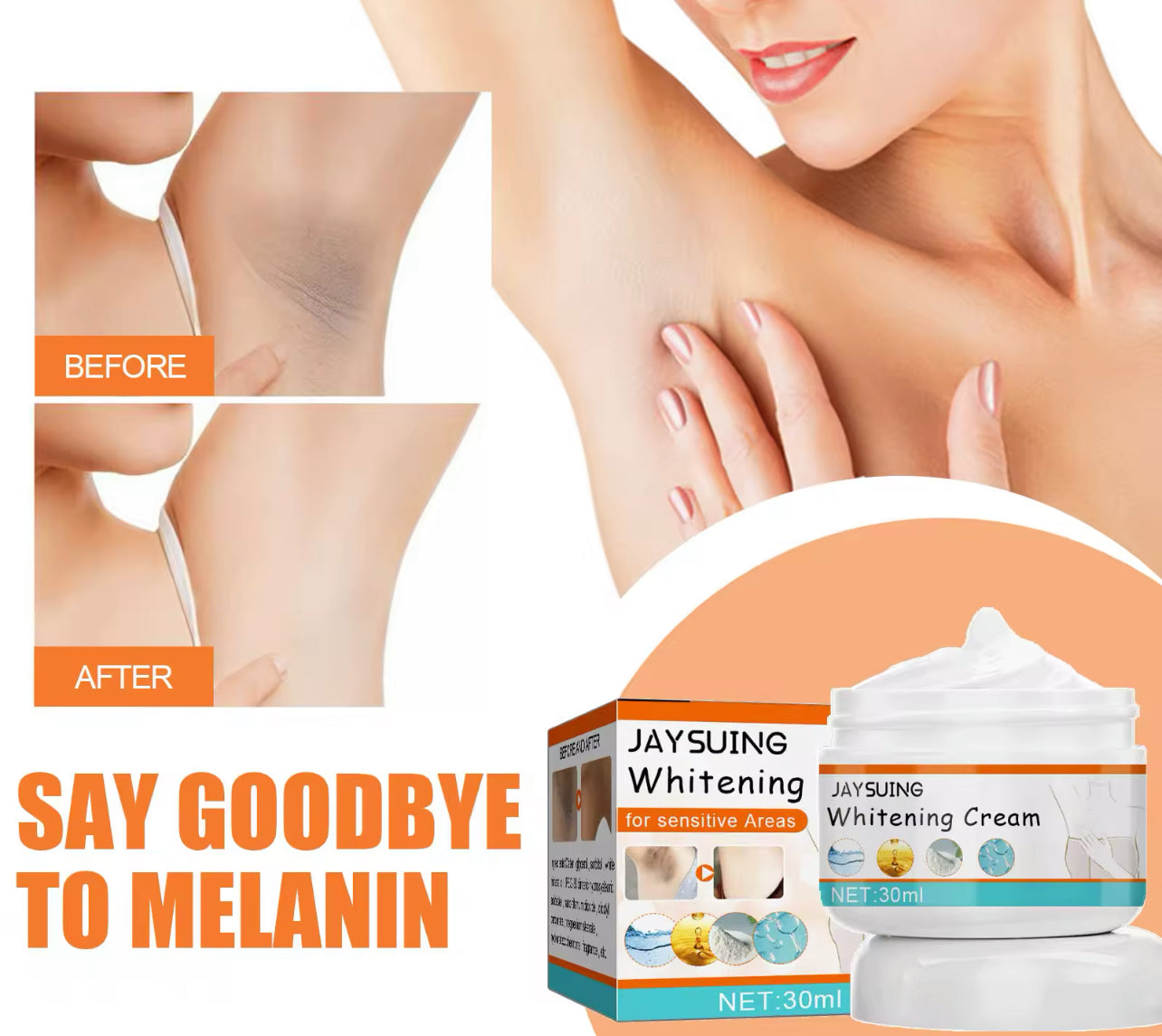 Underarm Brightening Cream Fades Dark Spots & Moisturizes