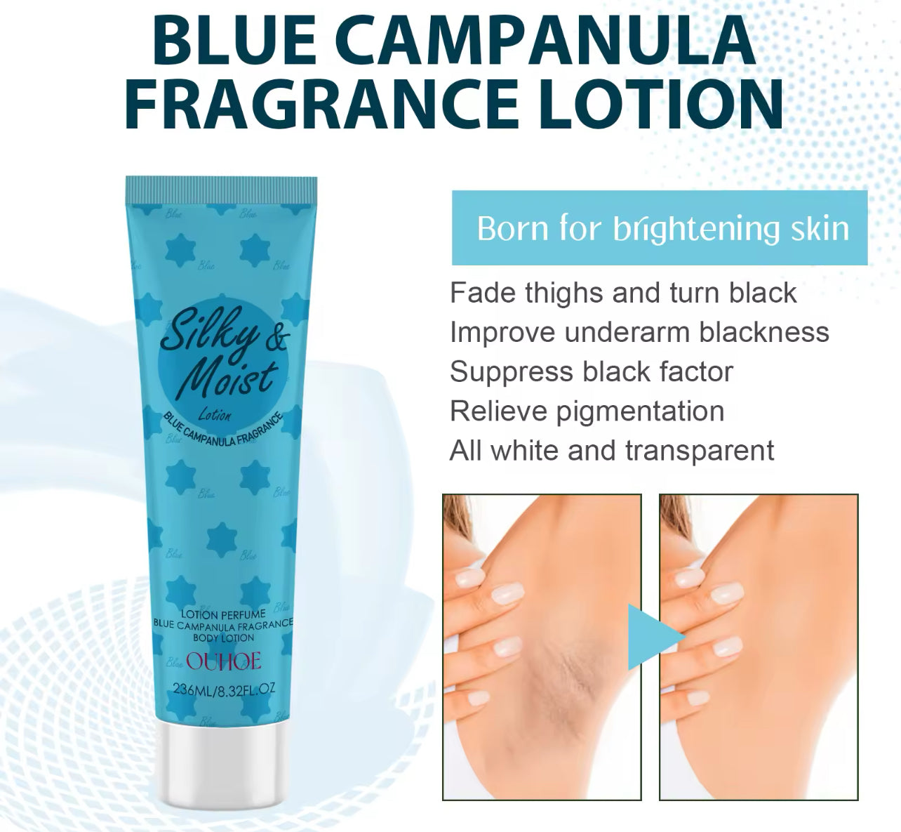 Silky & Moist Whitening Body Lotion Armpit, Knees & Joint Brightening Care