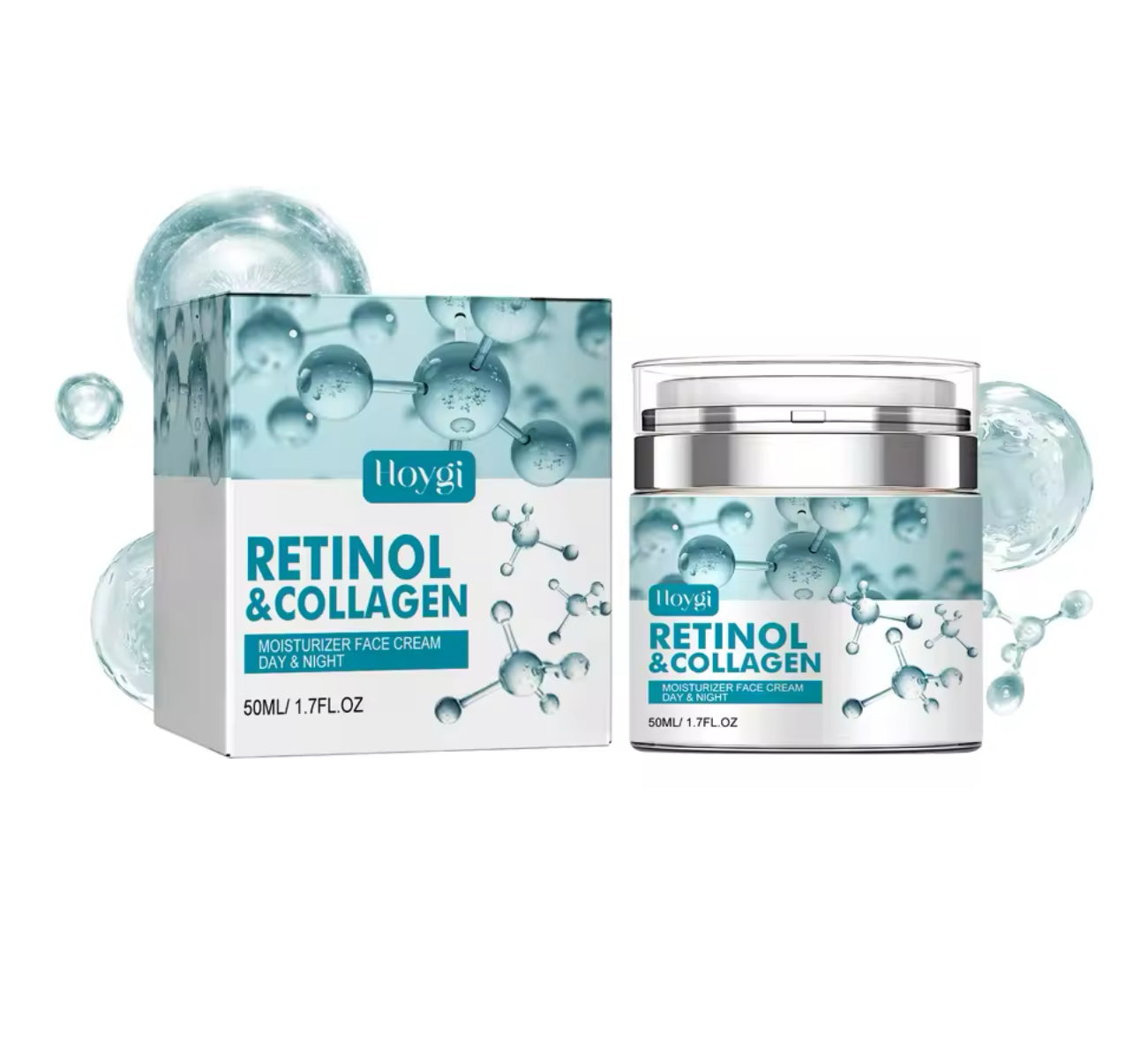 Retinol & Collagen Face Cream Day & Night Moisturizer  Hydrating & Firming