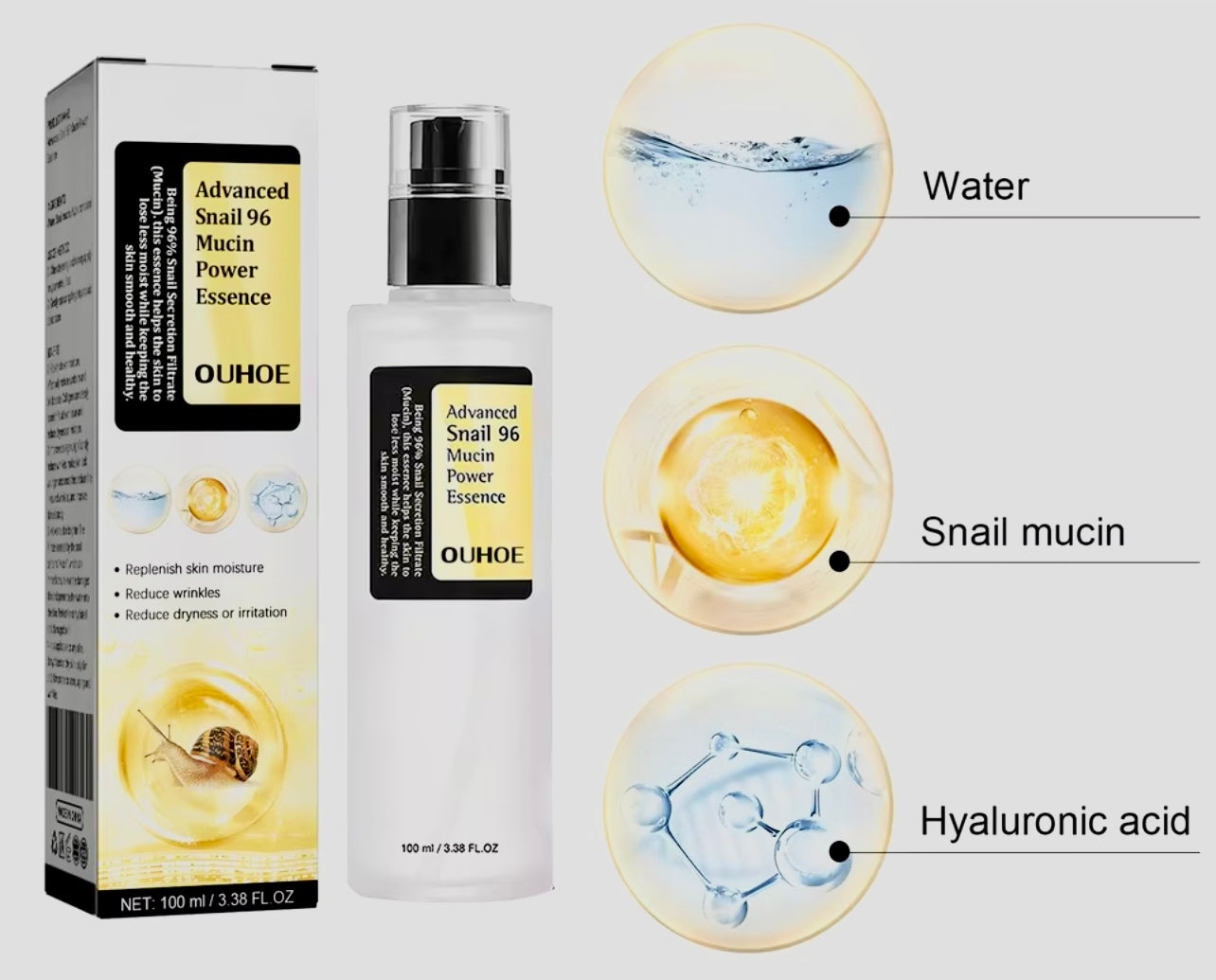 Snail 96% Collagen Essence Skin Repair & Dark Spot Remover