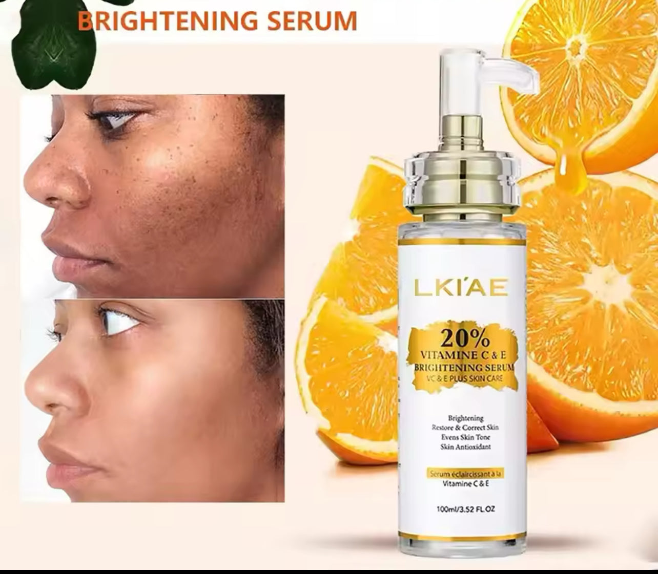 Lightening Body Cream Vitamin C & Hyaluronic Acid Hydrating & Ton Correcting