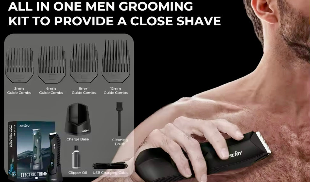 Men’s Grooming Kit Electric Hair Trimmer & Body Clipper