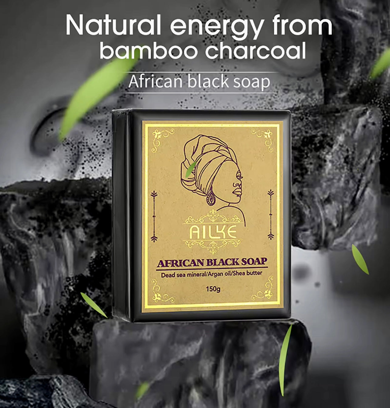 African Black Soap with Bamboo Charcoal Deep Clean & Nourish