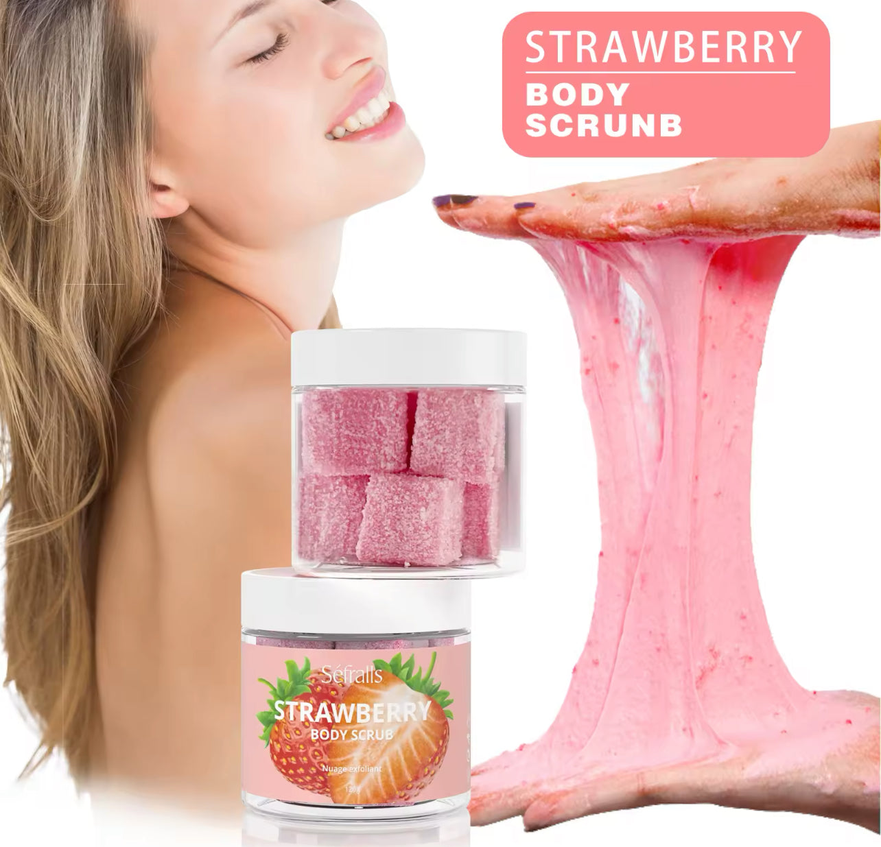 Strawberry Body Scrub Exfoliating & Hydrating Scrub