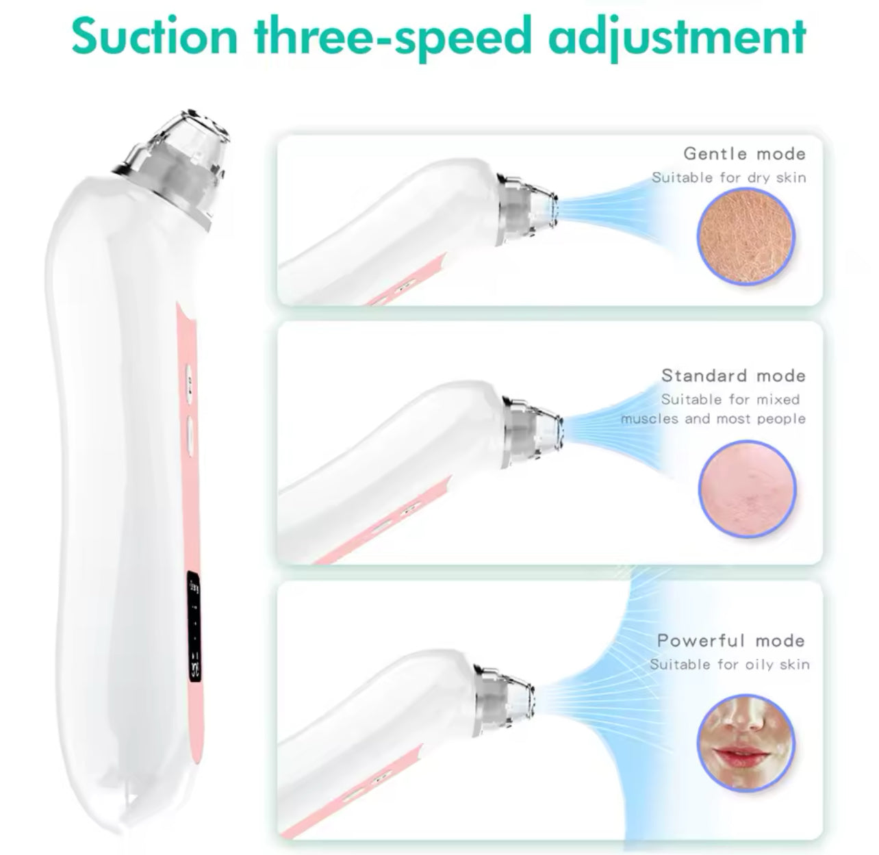 Blackhead Remover with Camera Pore Vacuum Tool with 3 Modes & 6 Heads