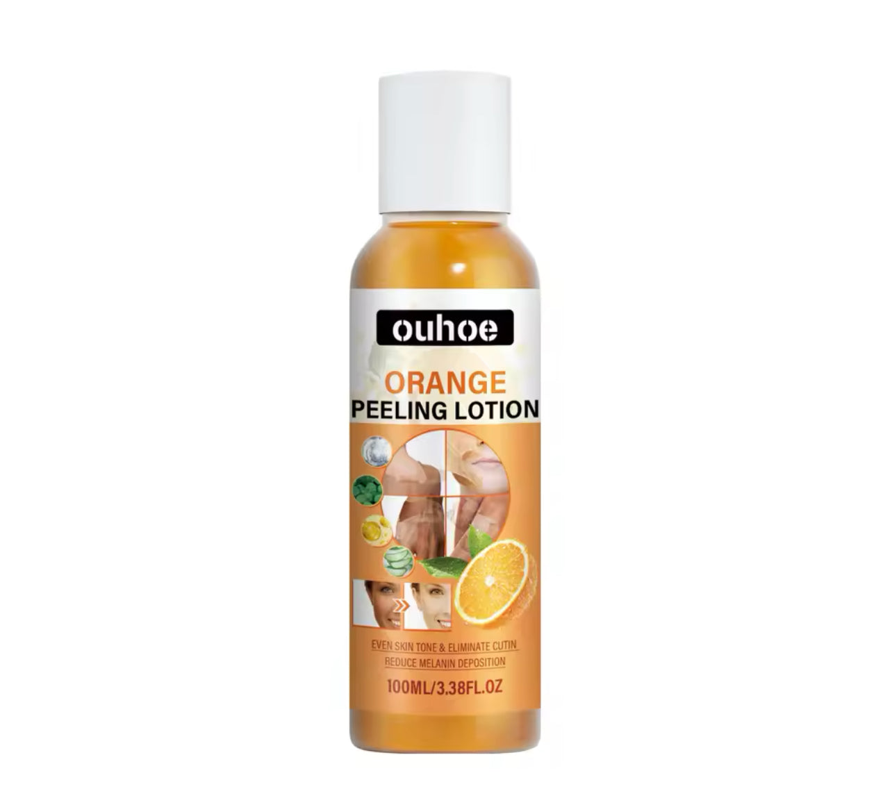 Orange Exfoliating Peeling Lotion Gentle Brightening & Moisturizing Body Cream