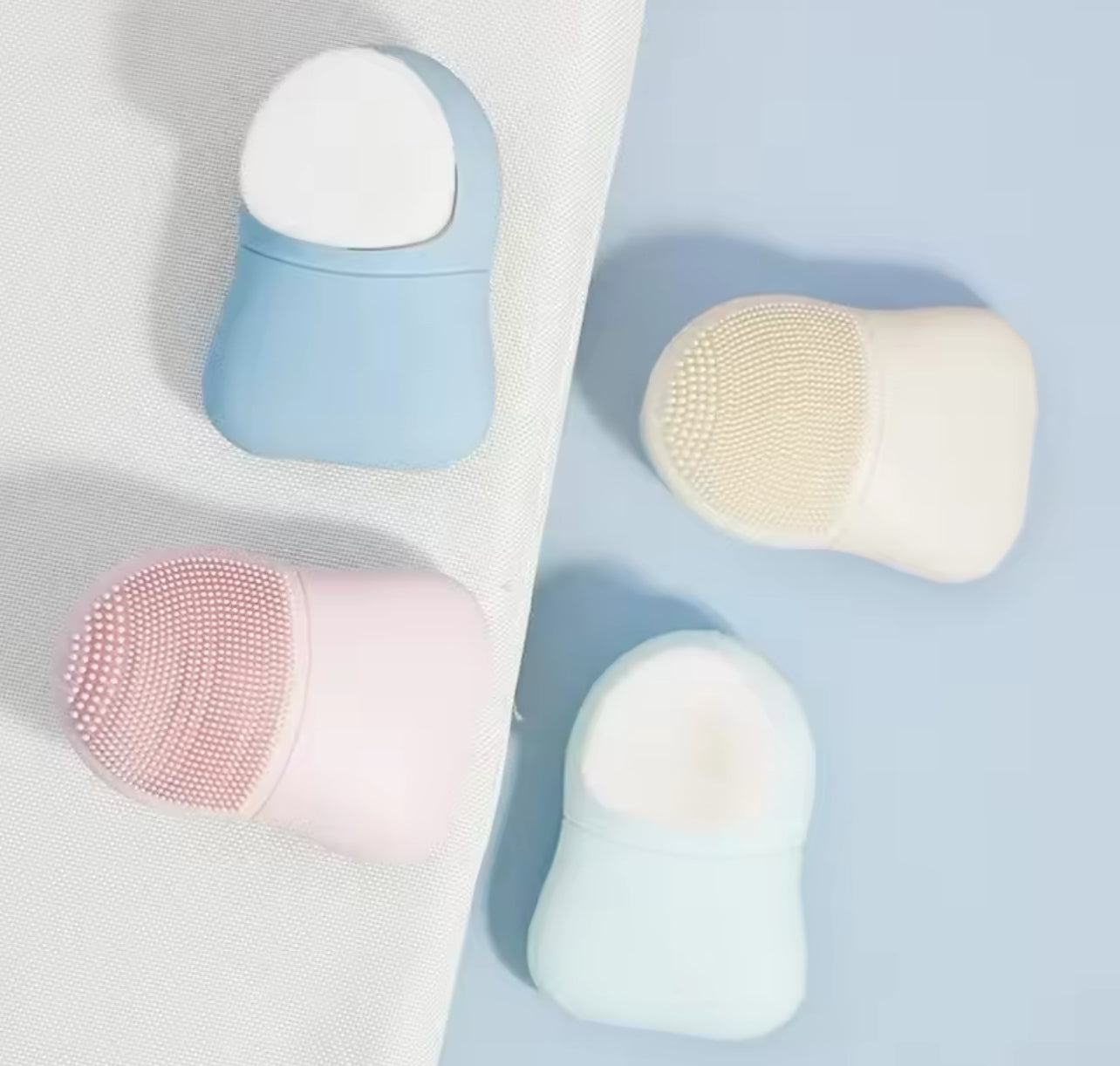 Double-Head Silicone Face Wash Brush Manual Pore Cleansing & Makeup Remover