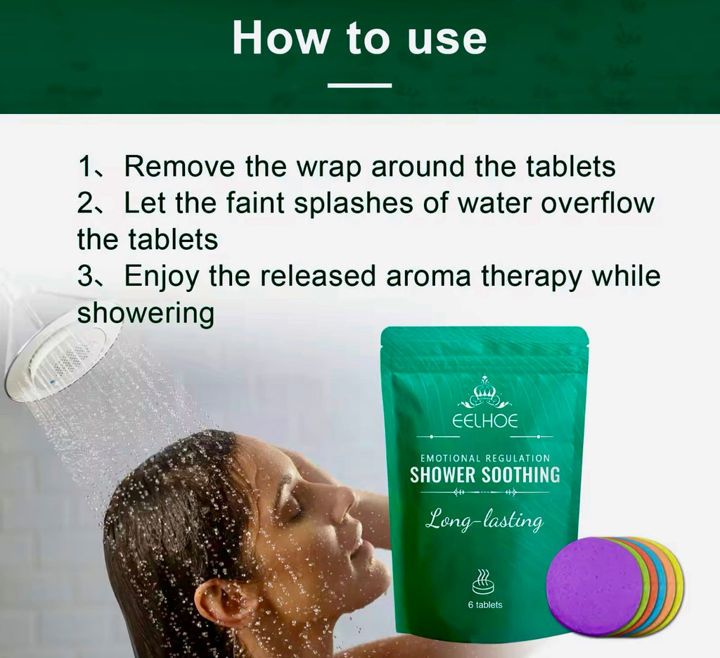 Body Cleansing Shower Tablets Aromatherapy Stress Relief & Skin Brightening