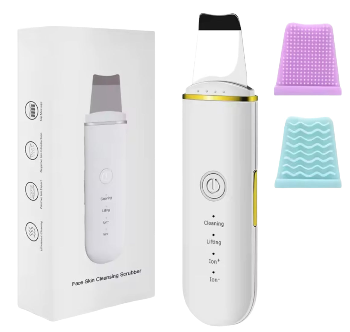Ultrasonic Skin Scrubber Vibration Face Spatula & Blackhead Remover
