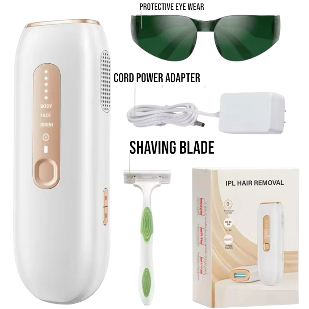 IPL 3-in-1 Laser Hair Removal Epilator 999900 Flashes, 15J for Whole Body