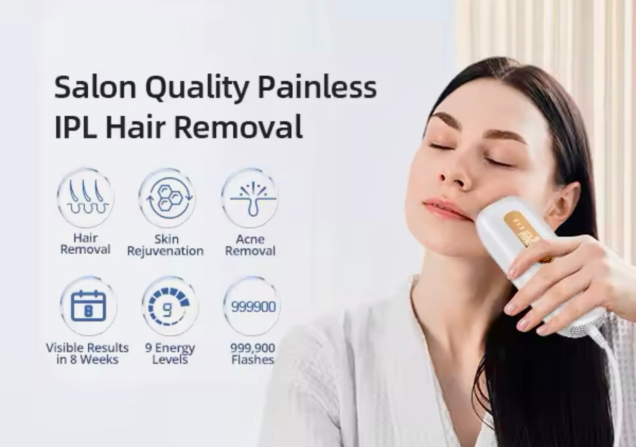 Electric IPL Hair Remover 999,900 Flashes Painless Permanent Epilator