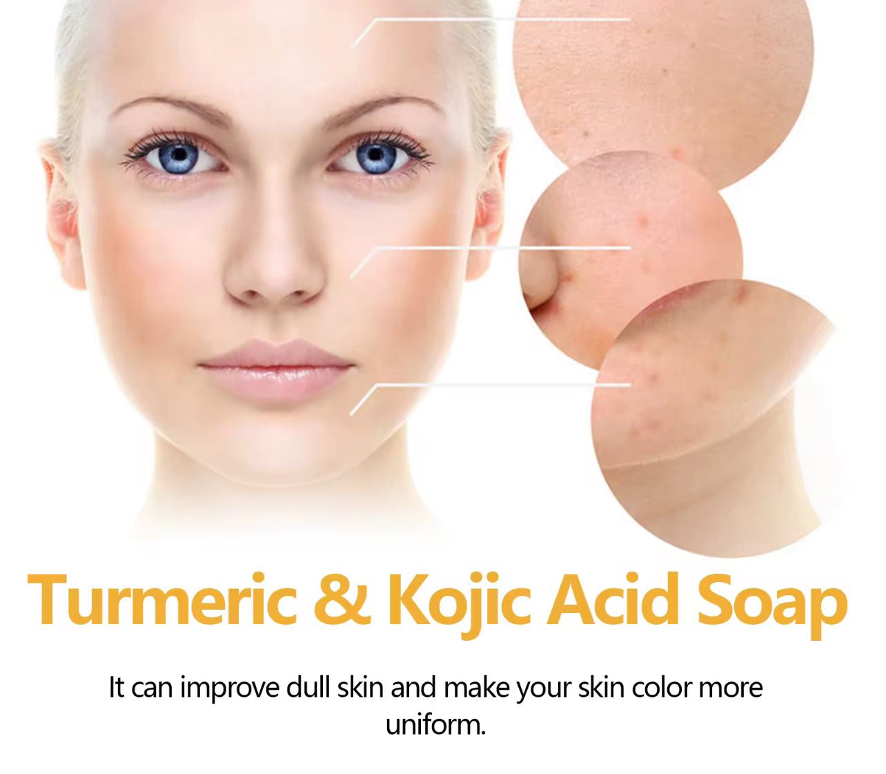 Turmeric & Kojic Acid Brightening Soap Fade Spots & Clear Skin