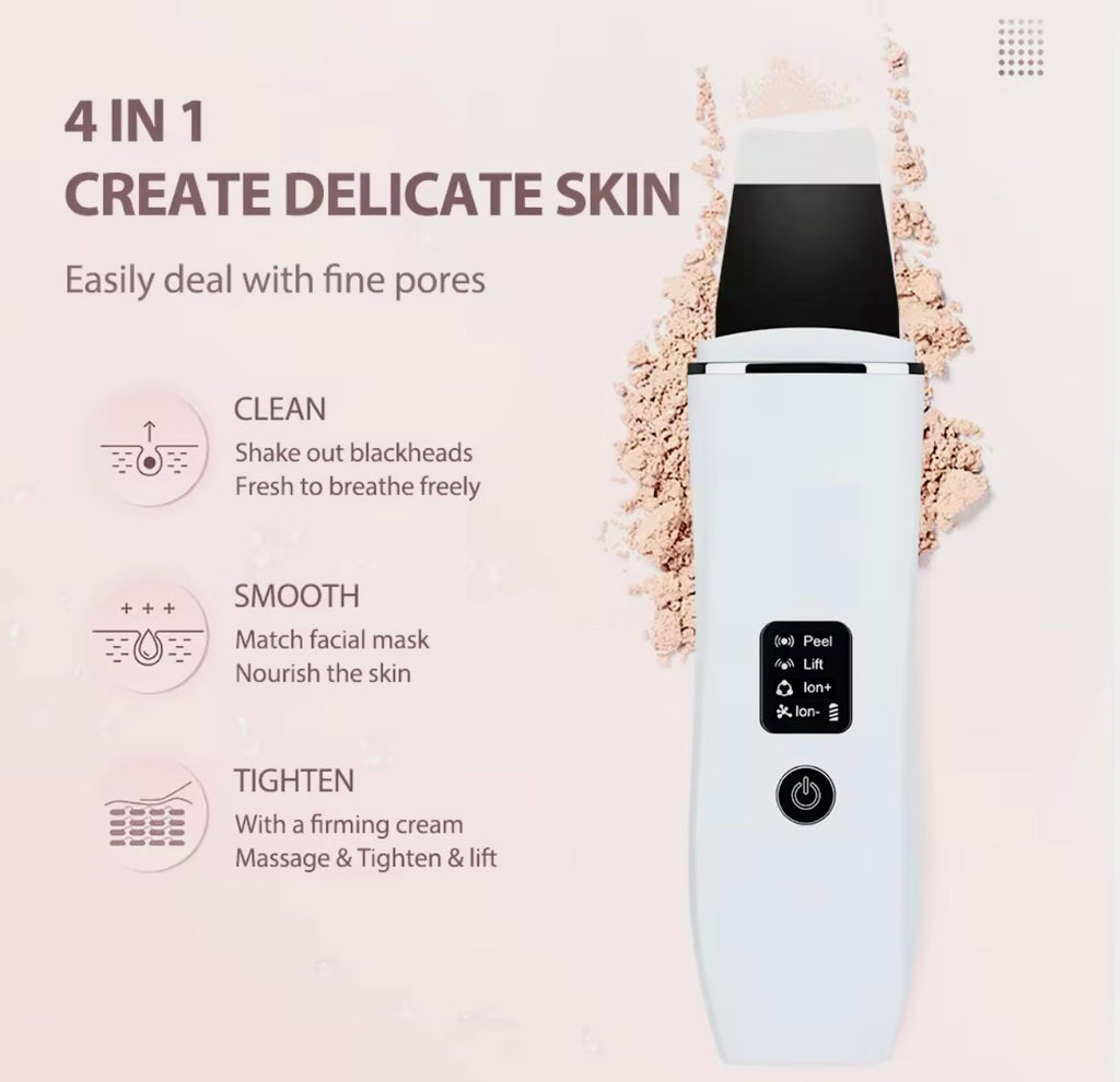 Ultrasonic Skin Scrubber Deep Clean & Facial Lifting Tool