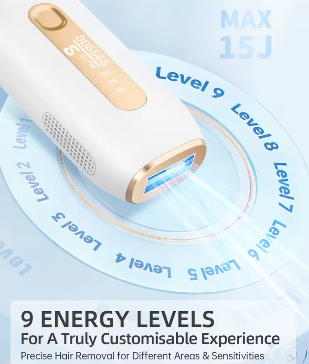 Electric IPL Hair Remover 999,900 Flashes Painless Permanent Epilator