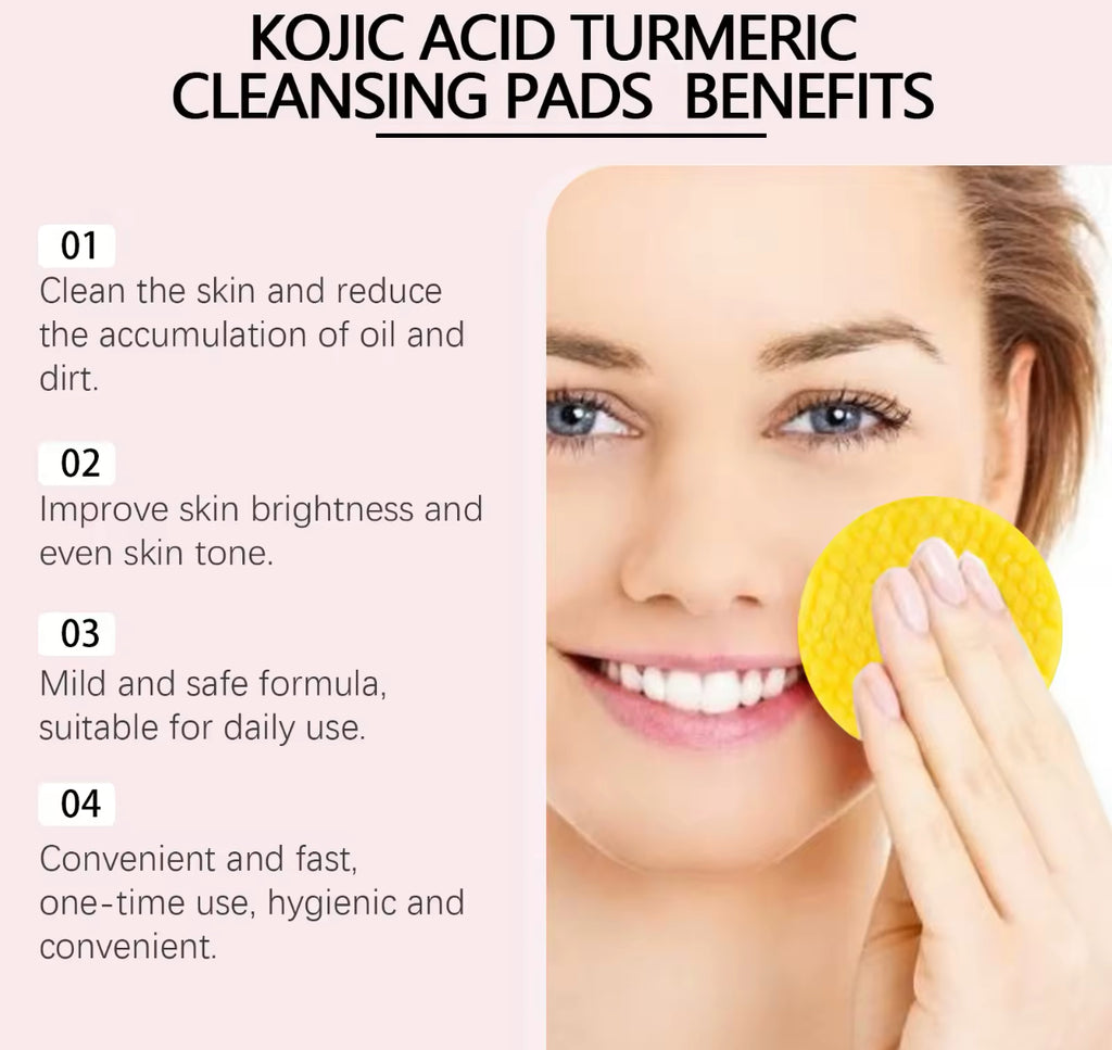 Turmeric & Kojic Acid Exfoliating Cleansing Pads (40pcs)