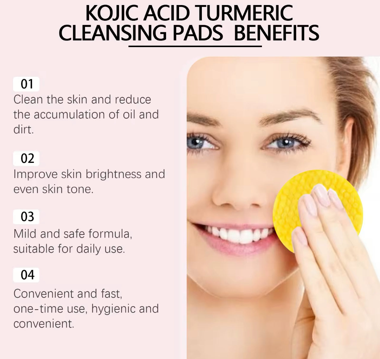 Turmeric & Kojic Acid Exfoliating Cleansing Pads (40pcs)