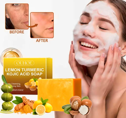 Lemon Turmeric Kojic Acid Soap Deep Cleansing & Moisturizing