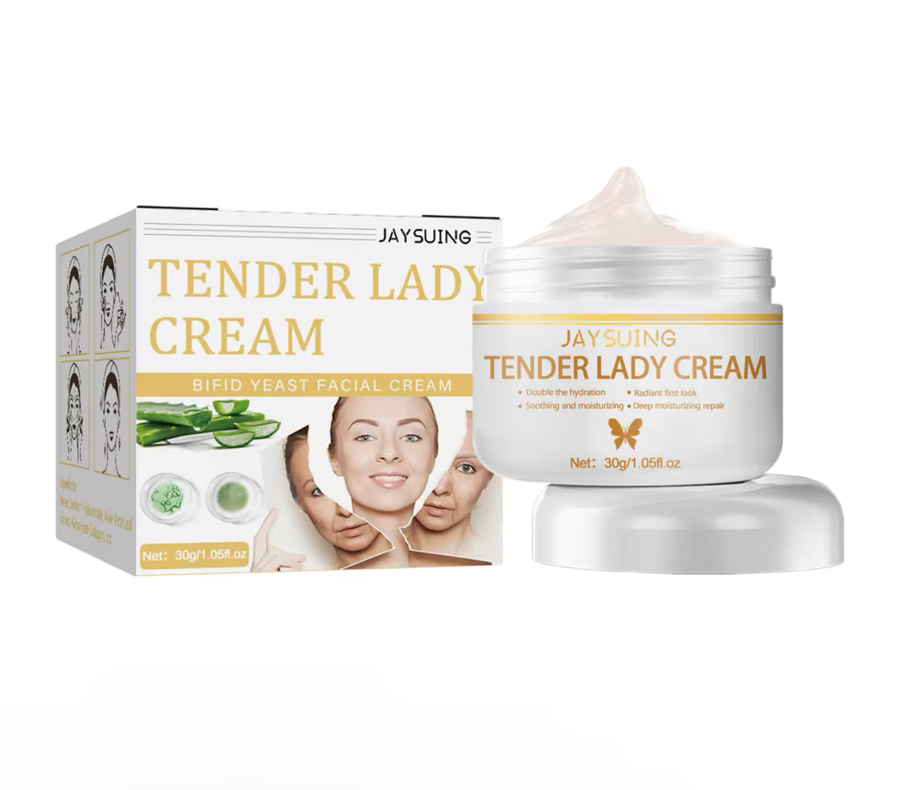 Erfid Yeast Repair Cream Hydrating & Skin Renewal Formula