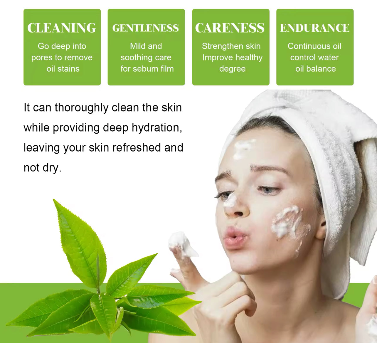 Green Tea Cleansing Mousse Deep Clean & Oil Control