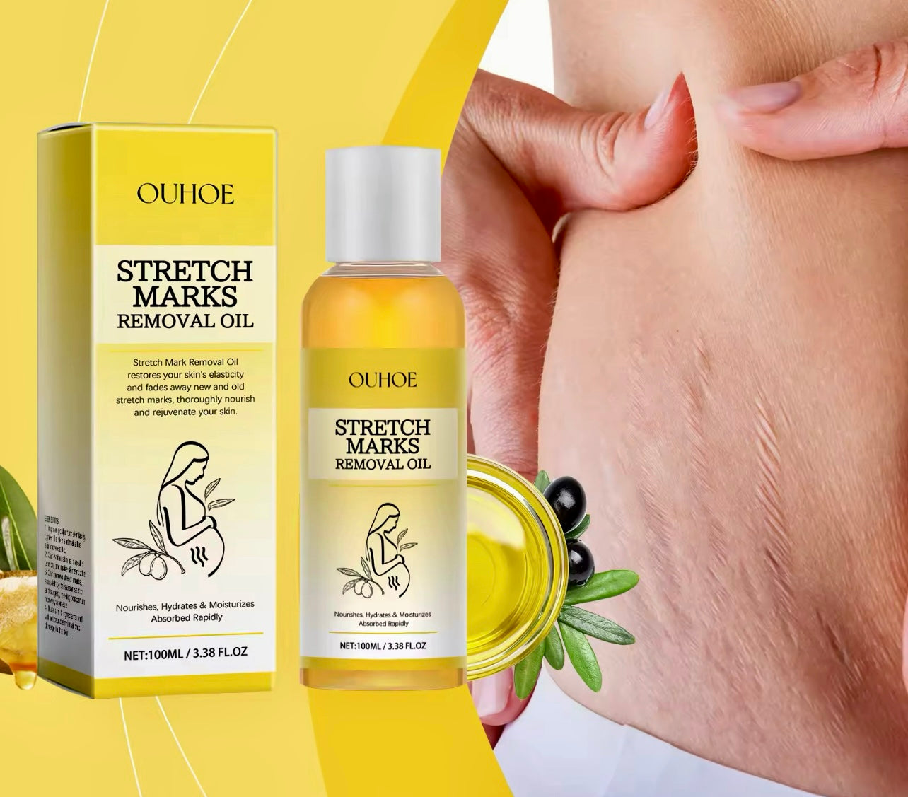 Stretch Mark Lightening Essential Oil Cream Moisturizing & Firming