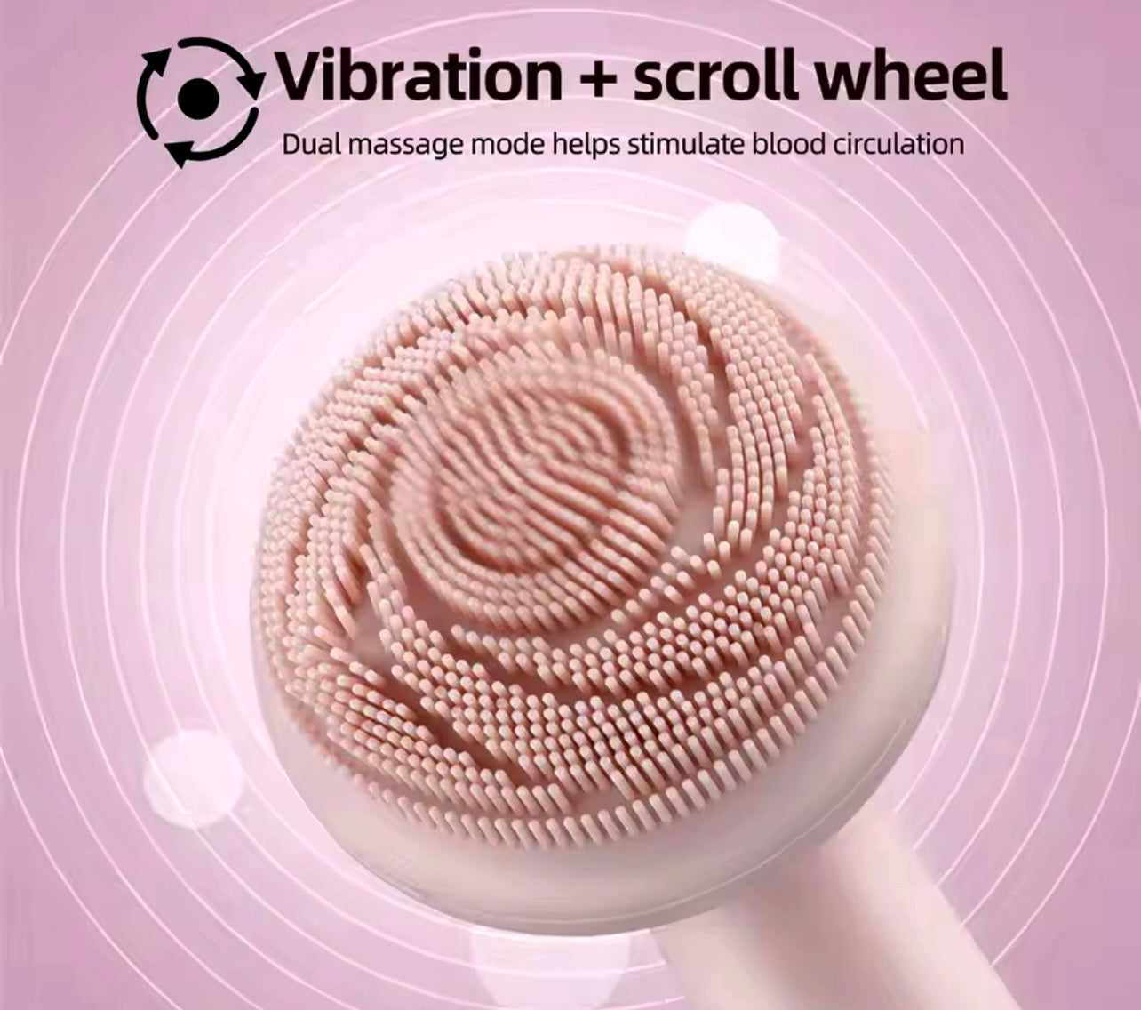 Electric Silicone Facial Cleansing Brush Waterproof Vibration & Massage Tool