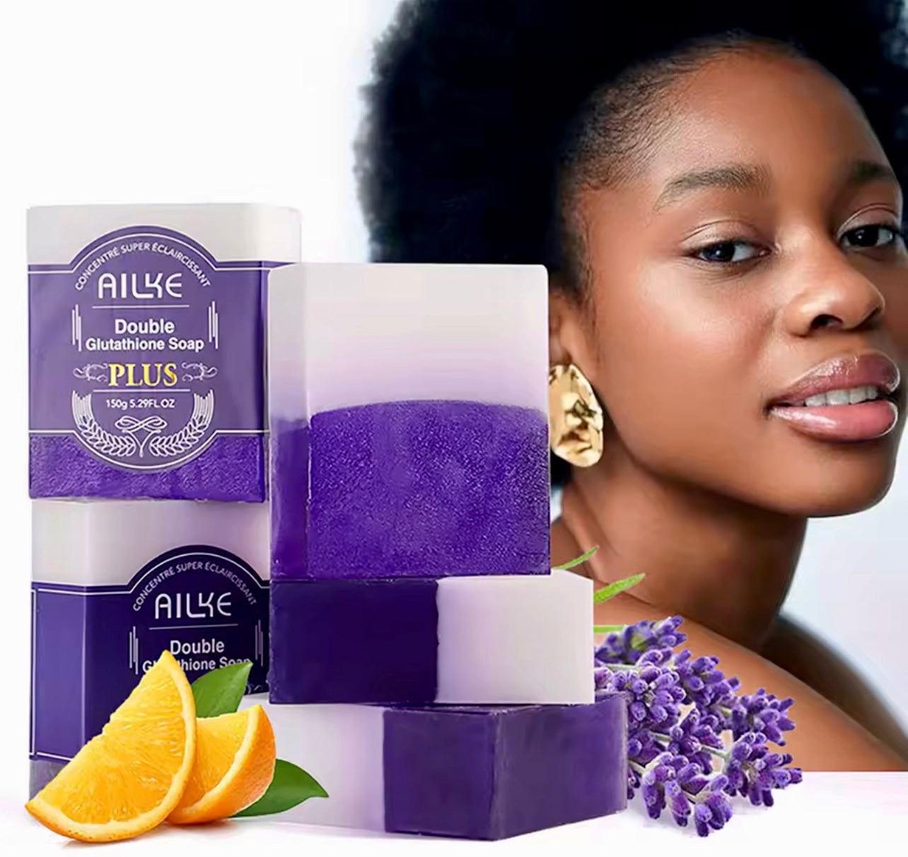 Lightening Soap Bar Glutathione & Lavender for Clear, Radiant Skin