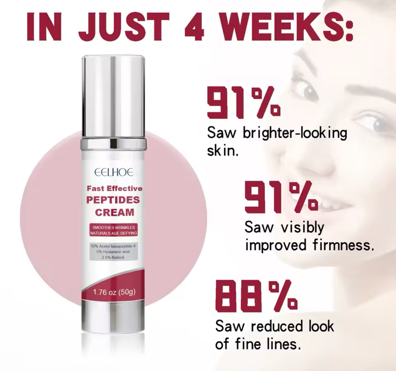Retinol Anti-Wrinkle Face Cream Hydrating & Firming with Hyaluronic Acid