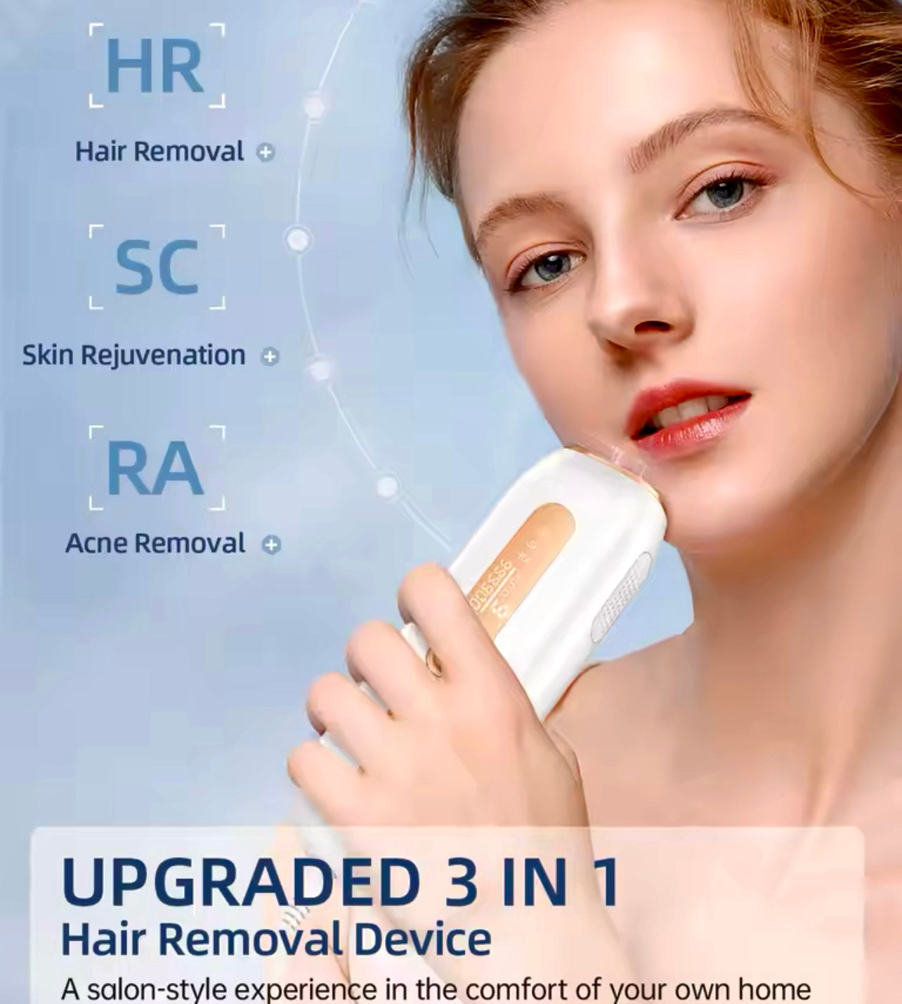 IPL 3-in-1 Laser Hair Removal Epilator 999900 Flashes, 15J for Whole Body